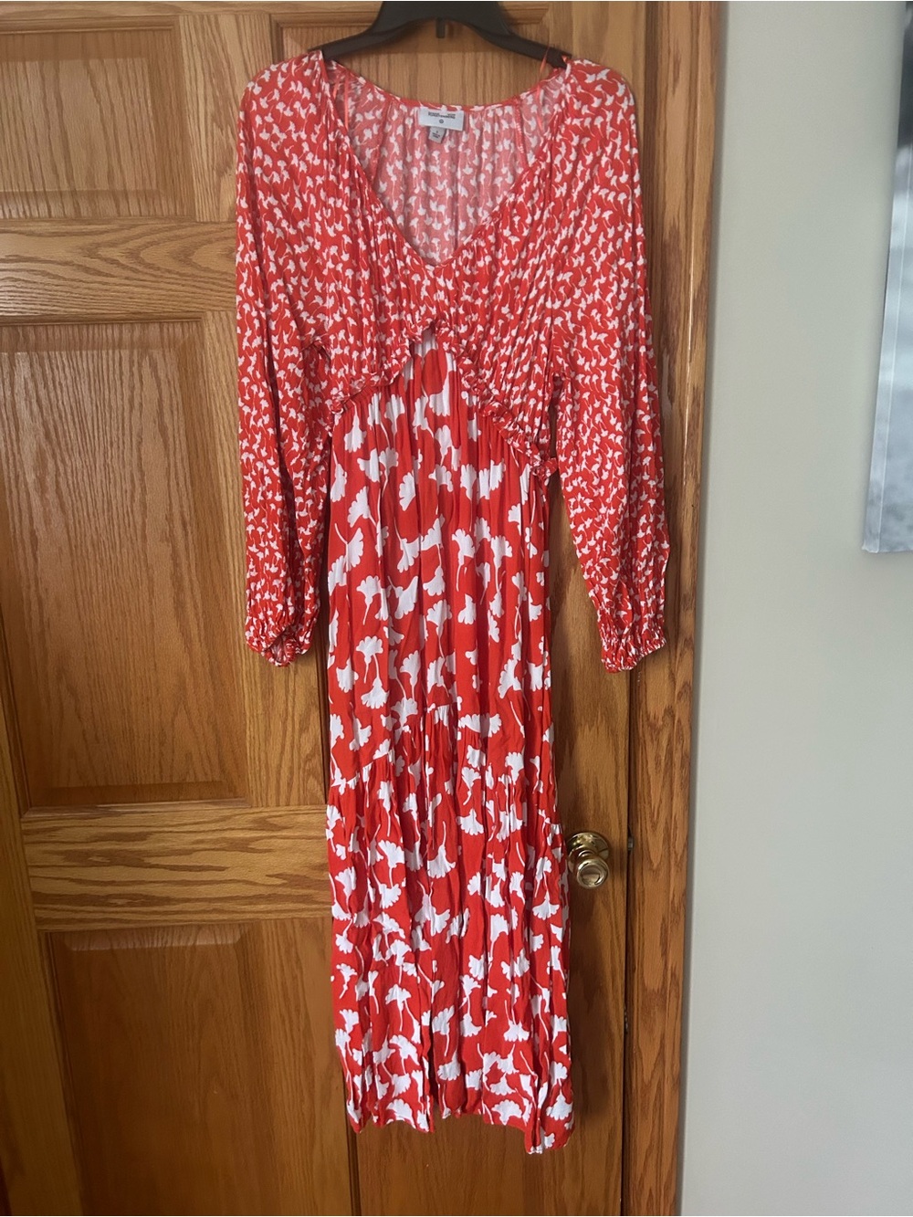 Floral Print V-Neck Women’s Dress